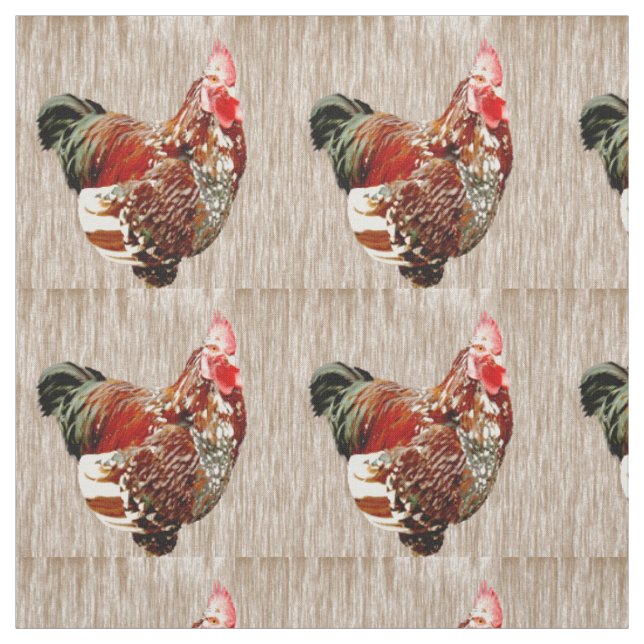Farbenfrohe Rooster The Extrovert, Stoff (Muster)