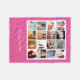 Farbenfrohe rosa Collage Personalisiert Fleecedecke (Vorderseite (Horizontal))