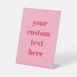 Farbenfrohe Rosa Dein Text hier Hochzeitssache Sockelschild