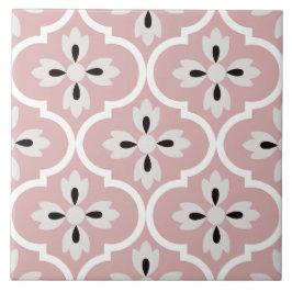 Farbenfrohe rosa, weiße spanische Mittelmeerformen Fliese