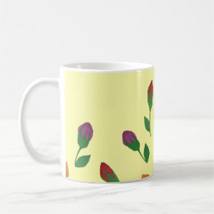 Farbenfrohe Rose Buds in Gelb Kaffeetasse