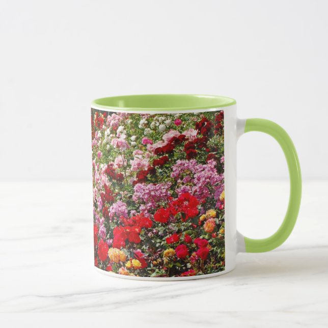 Farbenfrohe Rose Garten Kaffee Tasse (Rechts)