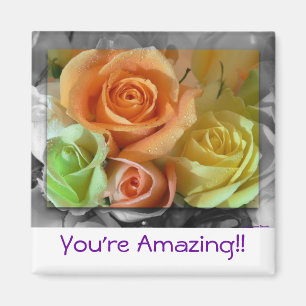 Farbenfrohe Rose-Magnet Magnet