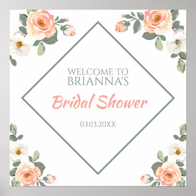 farbenfrohe Rose Poster (Vorne)