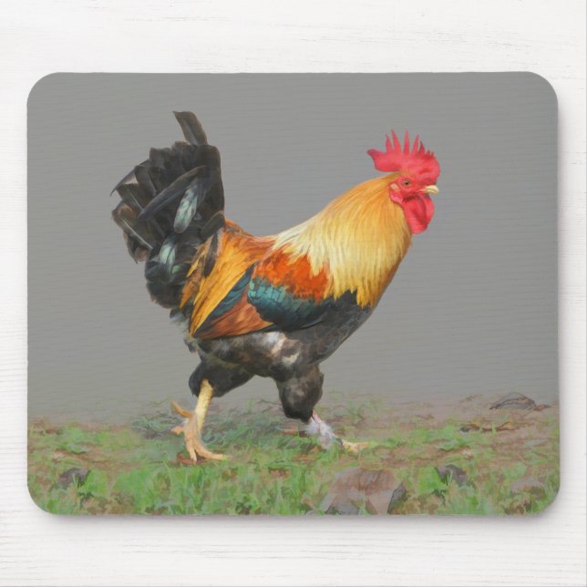 Farbenfrohe Roster-Malerei Mousepad (Vorne)
