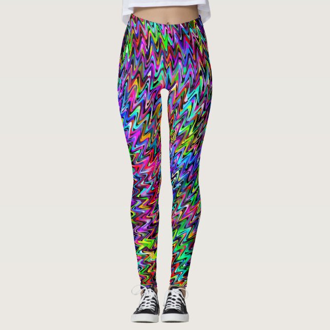 Farbenfrohe Rotationskolorierung Leggings (Vorderseite)