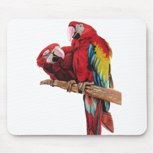 Farbenfrohe rote Farbe Wasserfarben Malerei Design Mousepad