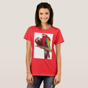 Farbenfrohe rote Farbe Wasserfarben Malerei Design T-Shirt