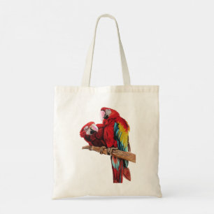 Farbenfrohe rote Farbe Wasserfarben Malerei Design Tragetasche
