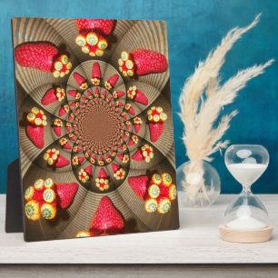 Farbenfrohe Rote Freude: Strawberry Kaleidoskop Ku Fotoplatte