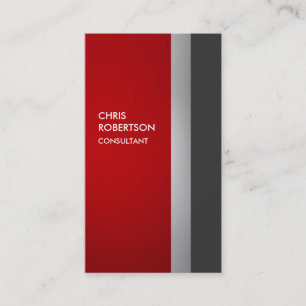 Farbenfrohe rote Grau Moderne vertikale Visitenkar Visitenkarte