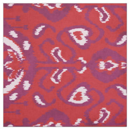 Farbenfrohe rote und lila Tribal-Muster Stoff