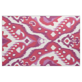 Farbenfrohe rote und lila Tribal-Muster Stoff