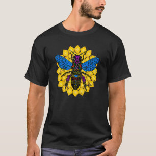 Farbenfrohe Royal Bumble Pollinating Blume Dist T-Shirt