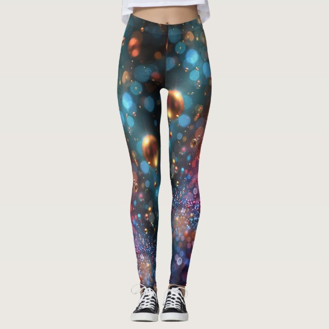 Farbenfrohe Rübselstrumpfhose Leggings (Vorderseite)