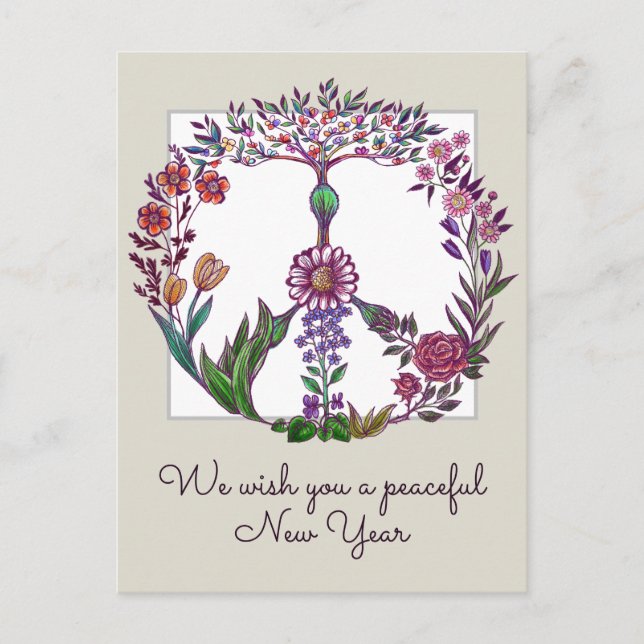 Farbenfrohe Ruhe Niedlich Boho Hippie Wholesome Postkarte (Vorderseite)
