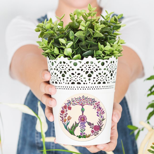 Farbenfrohe Ruhe Niedlich Boho Hippie Wholesome Runder Aufkleber (Von Creator hochgeladen)