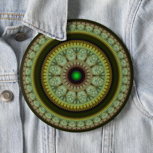 Farbenfrohe, runde Mosaikdekoration Button (Beispiel)