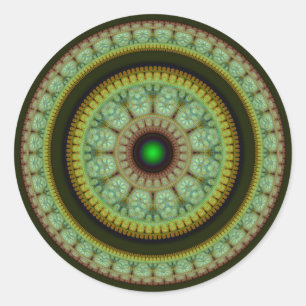 Farbenfrohe, runde Mosaikdekoration Runder Aufkleber