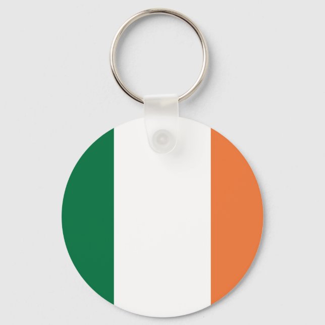 Farbenfrohe Rundflagge in Irland Schlüsselanhänger (Vorderseite)