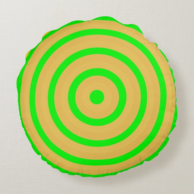 Farbenfrohe Rundkissen mit Circle Design Rundes Kissen (Rückseite)