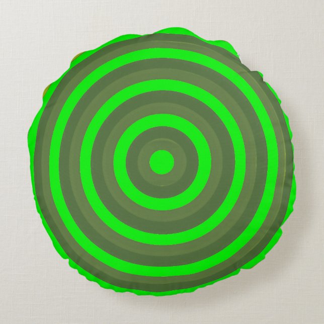 Farbenfrohe Rundkissen mit Circle Design Rundes Kissen (Rückseite)