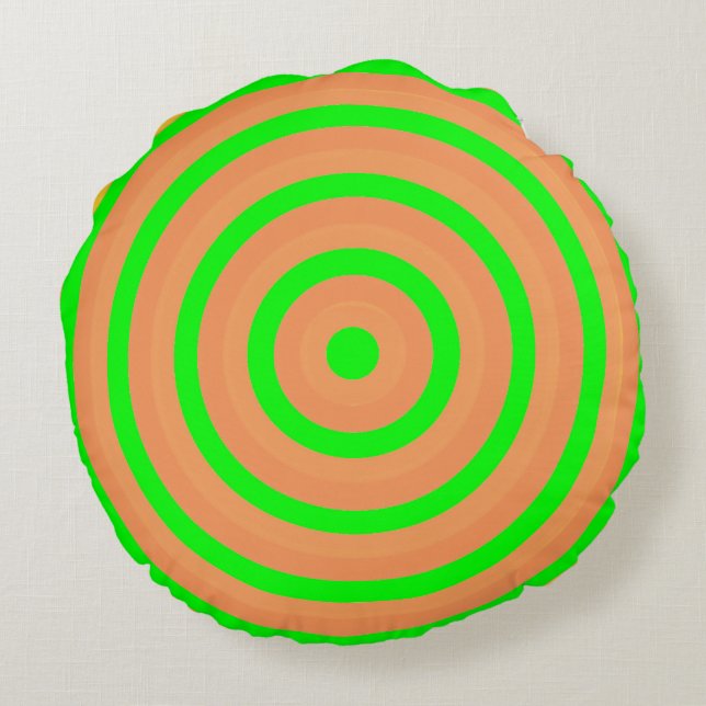 Farbenfrohe Rundkissen mit Circle Design Rundes Kissen (Rückseite)
