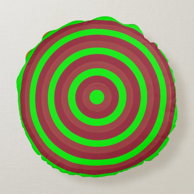 Farbenfrohe Rundkissen mit Circle Design Rundes Kissen (Rückseite)