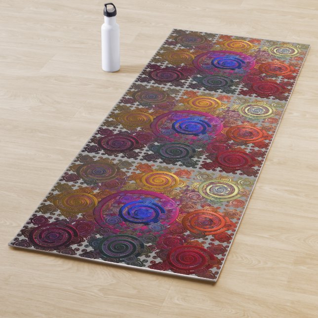 Farbenfrohe Rundschilder Yoga Mat Yogamatte (Beispiel)