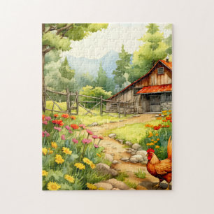 Farbenfrohe Rustikale Bauernpuzzle