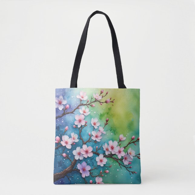 Farbenfrohe Sakura Fantasy-Tasche Tasche (Vorderseite)