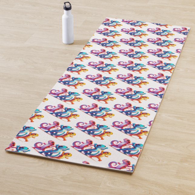 Farbenfrohe Salamander machen Salamander Slide Yogamatte (Beispiel)