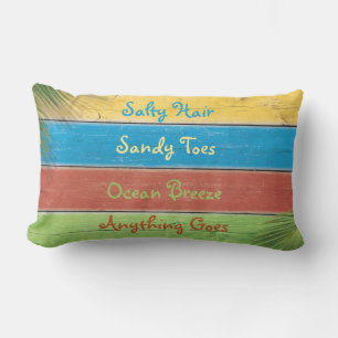 Farbenfrohe Salty Hair Sandy Toes Außenkissen Kissen Für Draußen