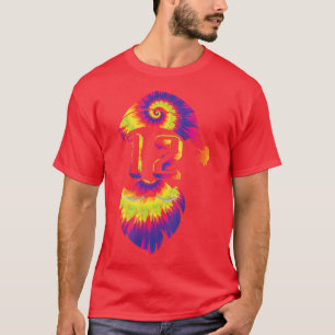 Farbenfrohe Santa TieDye 12 Jahre alt 12. Geburtst T-Shirt
