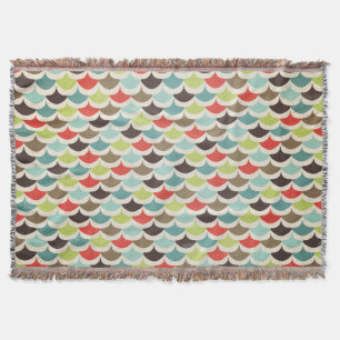 Farbenfrohe Scalloping Decke