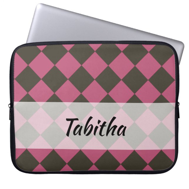 Farbenfrohe Schachbretter - Choco Cherry Laptopschutzhülle (Vorderseite)