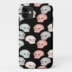 farbenfrohe Schädel auf schwarz Case-Mate iPhone Hülle