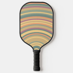 Farbenfrohe Schallwellen Pickleball Schläger