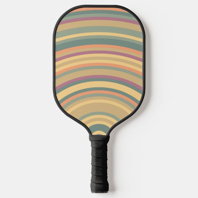 Farbenfrohe Schallwellen Pickleball Schläger (Vorderseite)