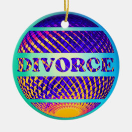 Farbenfrohe Scheidungsdisco Keramik Ornament