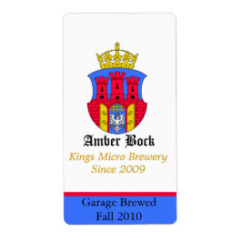 Farbenfrohe SchildZuhause aus Bieretiketten