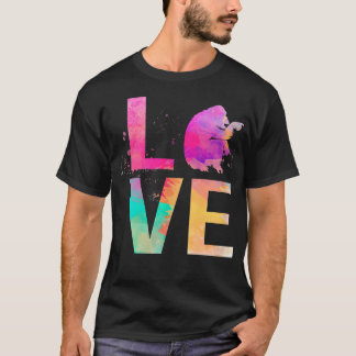 Farbenfrohe Schimpanzee Mama Geschenke Schimpanse T-Shirt