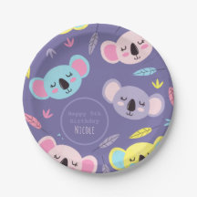 Farbenfrohe Schlaf Koala Muster 5. Kindergeburtsta