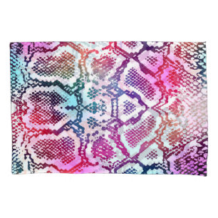 Farbenfrohe Schlange Skin Textur Muster. Kissenbezug