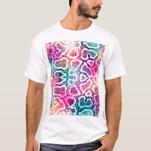 Farbenfrohe Schlange Skin Textur Muster. T-Shirt