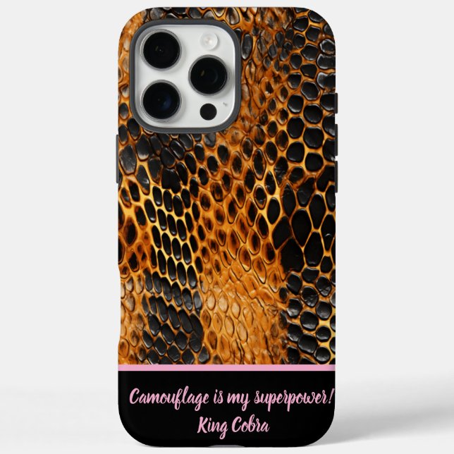 Farbenfrohe Schlangenfelle zeigen die Kunst der Na iPhone 16 Pro Max Hülle (Rückseite)