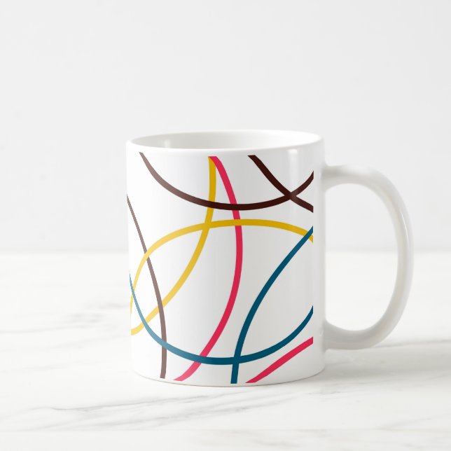 Farbenfrohe, schlichte moderne coole, urbane Trend Kaffeetasse (Rechts)