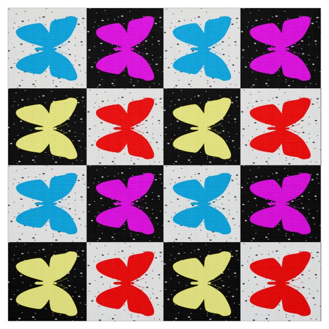 Farbenfrohe Schmetterling Stoff (Muster)