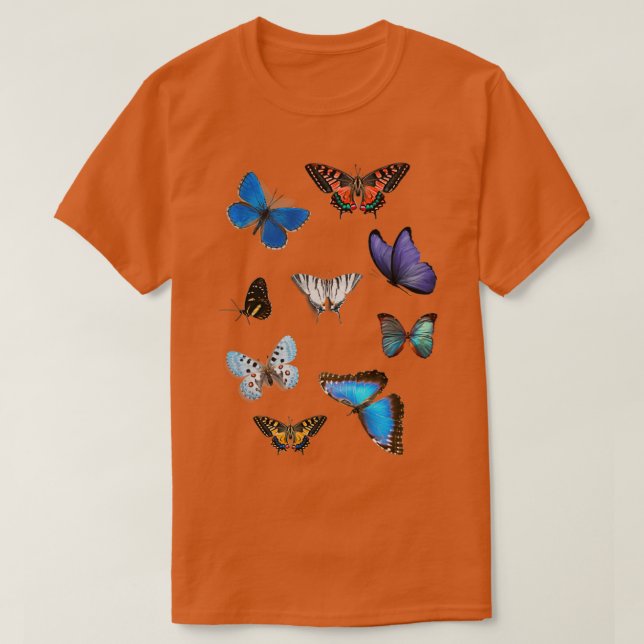 Farbenfrohe Schmetterlinge aus Nordamerika T-Shirt (Design vorne)