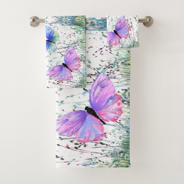 Farbenfrohe Schmetterlinge Badetuch Set (Insitu)